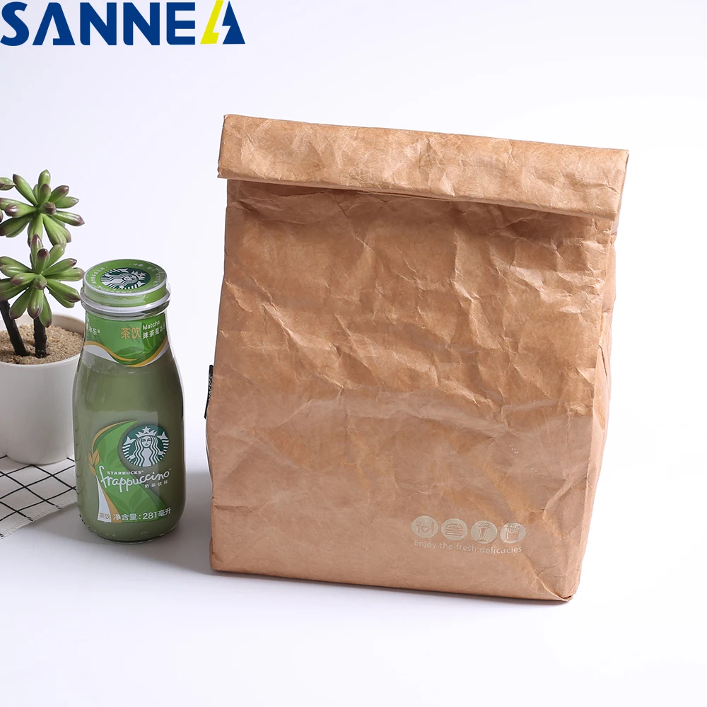 SANNE 4L 2 шт./лот tyvek сумка холодильник из крафт бумаги термальная водонепроницаемая