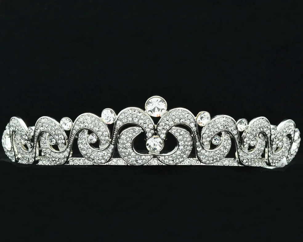 New 2015 H-Quality Moon Tiara Crown Head Piece Wedding Hair Accessories Quinceanera Tiaras and Crowns Austrian Crystal SHA8607 | Украшения