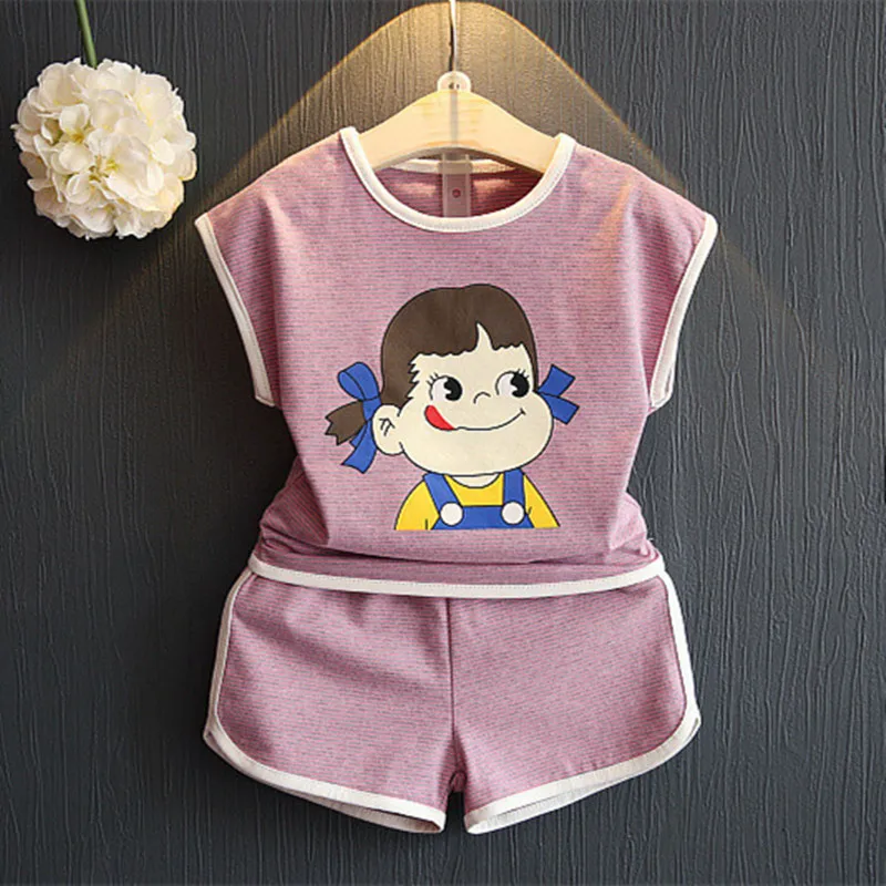 Baby Girl Clothes Suit Summer Cute Kids Striped Cartoon Short-Sleeved T-Shirt/Shorts 2Pcs Outfits 2-6 Years Children Clothing
Baby Girl Clothes Suit Summer Cute Kids Striped Cartoon Short-Sleeved T-Shirt/Shorts 2Pcs Outfits 2-6 Years Children Clothing