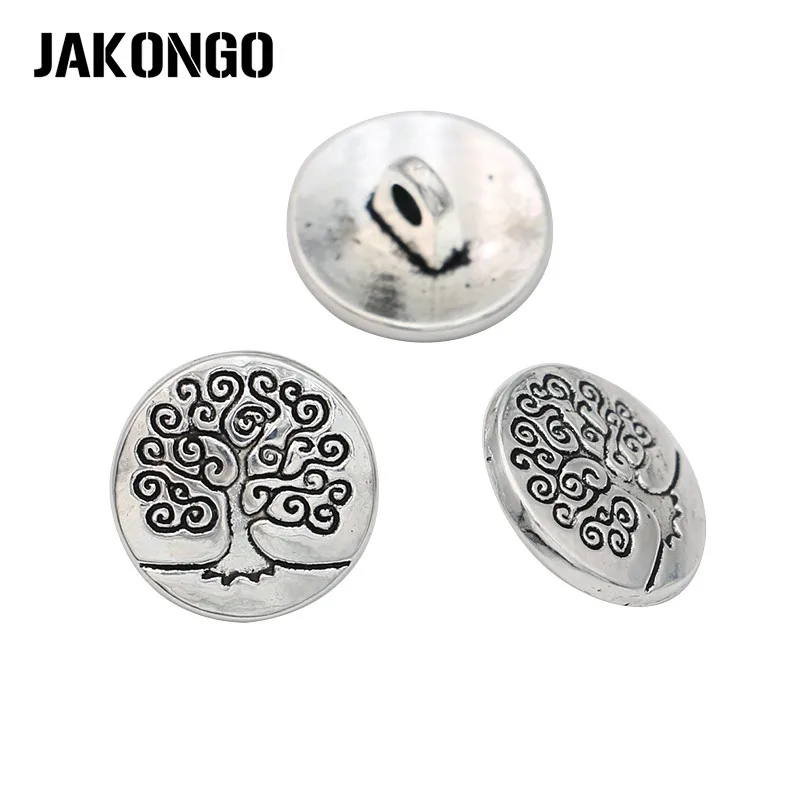 JAKONGO Antique Silver Plated Tree of Life Crimp End Beads for Bracelet Button Jewelry Making DIY Accessories Craft 15mm
JAKONGO Antique Silver Plated Tree of Life Crimp End Beads for Bracelet Button Jewelry Making DIY Accessories Craft 15mm
