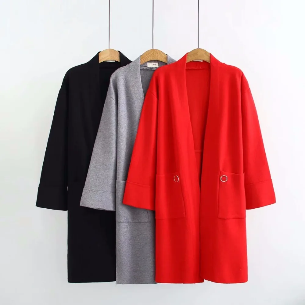 Women Winter Autumn Cardigans Sweaters Plus Size 2018 Red Black Casual Oversized Knitted Basic Sweater Cardigan Outwear Coats
Women Winter Autumn Cardigans Sweaters Plus Size 2018 Red Black Casual Oversized Knitted Basic Sweater Cardigan Outwear Coats