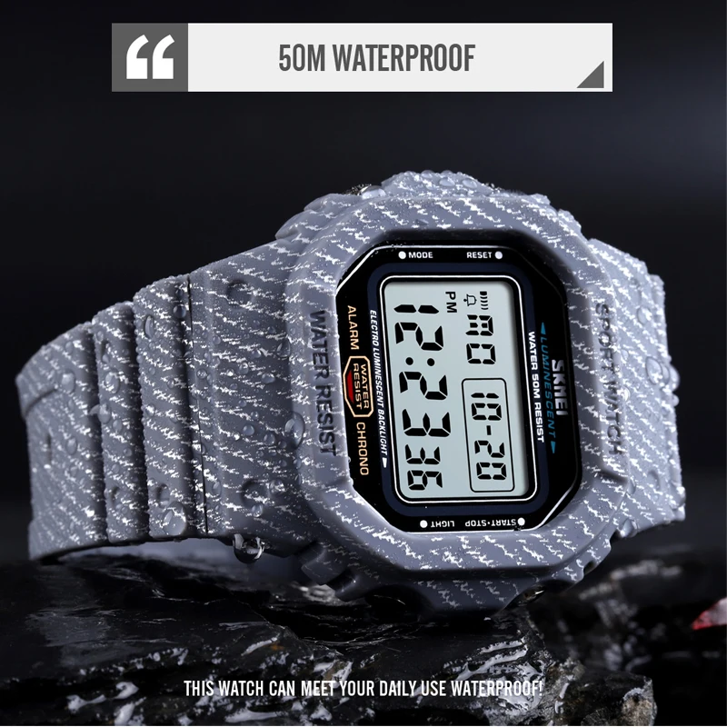 Clock Men Watch Fashion Military Wristwatches Waterproof Stopwatch Sport Bracelet Brand Alarm Electronic Men's Watches SKMEI
Clock Men Watch Fashion Military Wristwatches Waterproof Stopwatch Sport Bracelet Brand Alarm Electronic Men's Watches SKMEI
