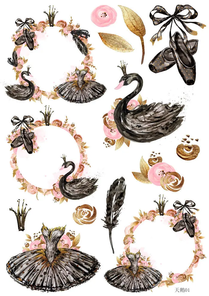 10PCS/lot kawaii Ballet black swan sticker planner for kids animals decoration small sticker for children diary decor
10PCS/lot kawaii Ballet black swan sticker planner for kids animals decoration small sticker for children diary decor