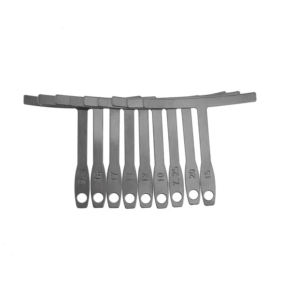 Slade 9Pcs Stainless Steel Guitar Understring Radius Gauges Luthier Tools Accessory for Bridge Saddle Adjustments
Slade 9Pcs Stainless Steel Guitar Understring Radius Gauges Luthier Tools Accessory for Bridge Saddle Adjustments