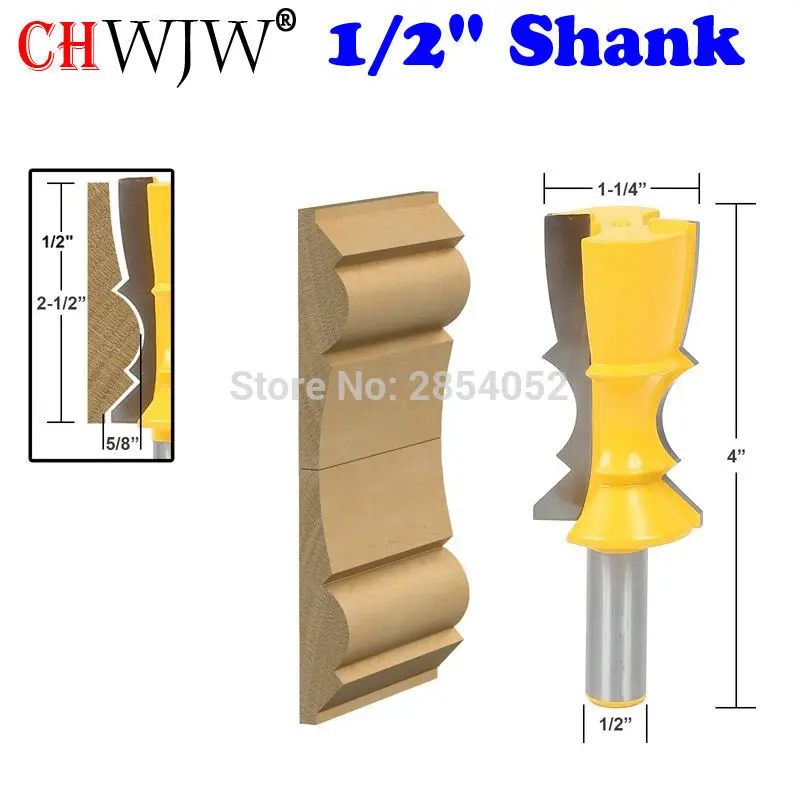 1pc 1/2" Shank Large Reversible Crown Molding Router Bit Woodworking cutter Tenon Cutter for Woodworking Tools
1pc 1/2" Shank Large Reversible Crown Molding Router Bit Woodworking cutter Tenon Cutter for Woodworking Tools