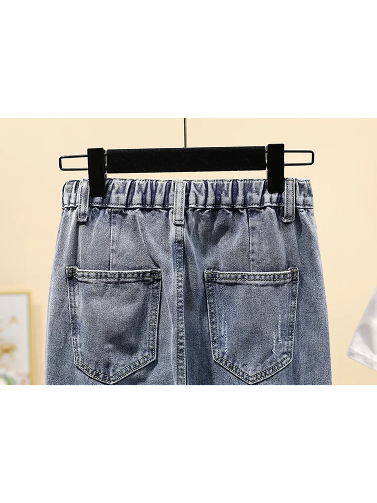JUJULAND Модные женские разрушенные Ripped Проблемные узкие джинсы бойфренды