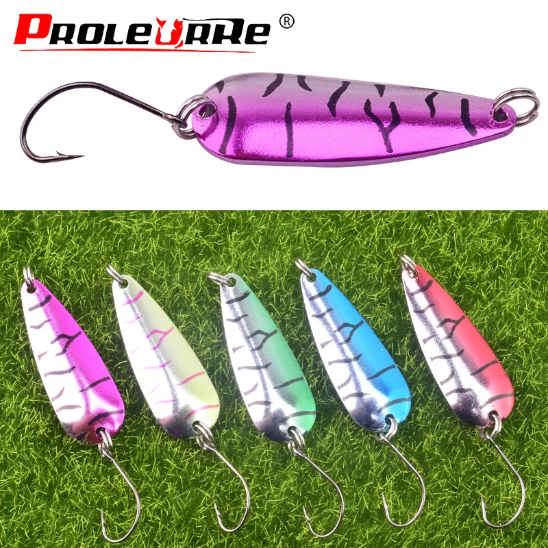 5pcs/lot Rotating Spoons Trout Fishing Lures 6g 4.5cm Zinc Alloy Metal Casting Jig Bait Tackle with Single Hook Fishing Tackle
5pcs/lot Rotating Spoons Trout Fishing Lures 6g 4.5cm Zinc Alloy Metal Casting Jig Bait Tackle with Single Hook Fishing Tackle