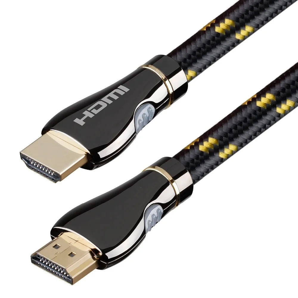 4K HDMI 2 0 кабель цинковый сплав нейлоновые плетеные Позолоченные разъемы