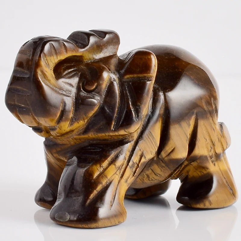 2 Inch Elephant Figurines Craft Carved Natural Stone Tiger Eye Elephant Mini Animals Statue for Home Decor Chakra Healing
2 Inch Elephant Figurines Craft Carved Natural Stone Tiger Eye Elephant Mini Animals Statue for Home Decor Chakra Healing