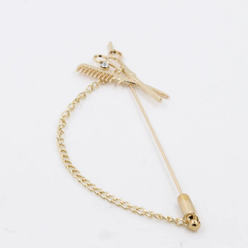Unisex Scissors Chain Lapel Pins For Men Suit Accessories Stick Brooch Pins Wedding Party Jewelry
Unisex Scissors Chain Lapel Pins For Men Suit Accessories Stick Brooch Pins Wedding Party Jewelry