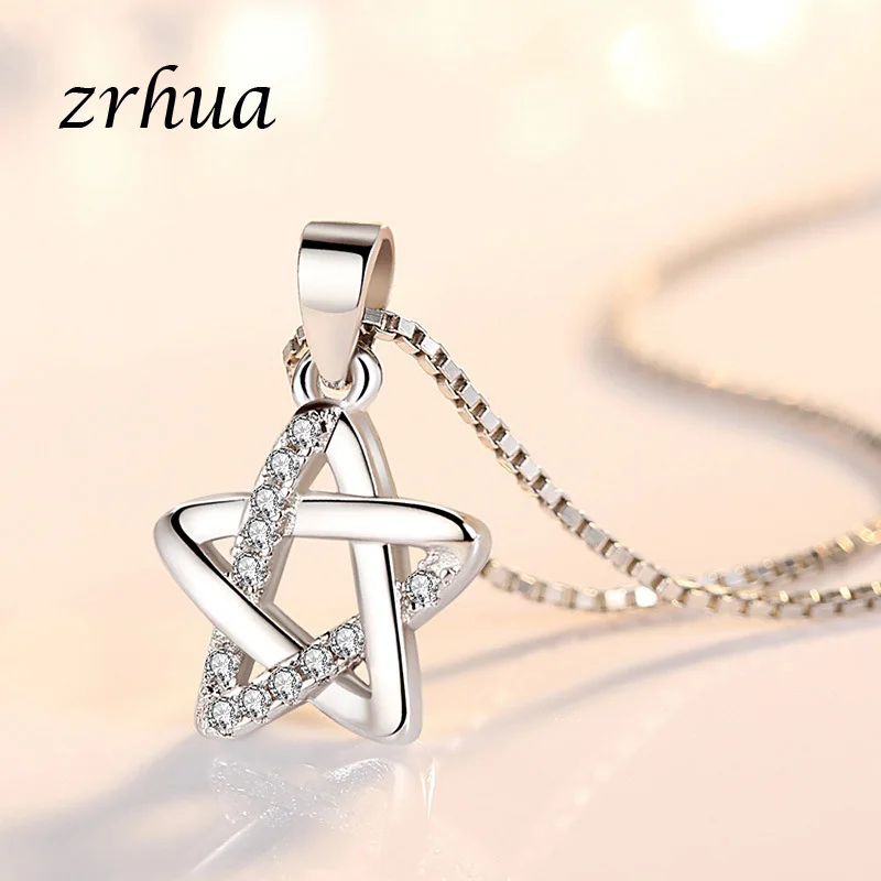 ZRHUA Elegant Shiny Star Wedding Necklaces Jewelry 925 Sterling Silver Women Jewelry Cubic Zirconia Stone Pendant Female Bijoux
ZRHUA Elegant Shiny Star Wedding Necklaces Jewelry 925 Sterling Silver Women Jewelry Cubic Zirconia Stone Pendant Female Bijoux