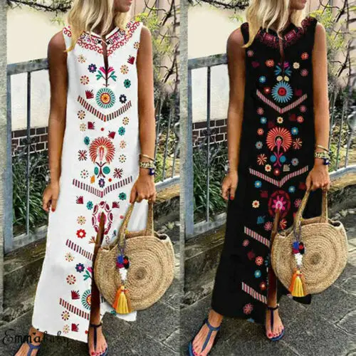 Plus Size Women 2019 Summer Floral Print Boho O Neck Sleeveless Party Evening Beach Dress Long Maxi Sundress
Plus Size Women 2019 Summer Floral Print Boho O Neck Sleeveless Party Evening Beach Dress Long Maxi Sundress