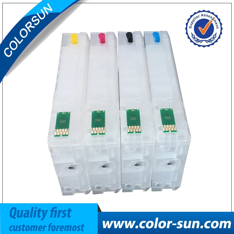 New T7901 T7911 Refillable Ink Cartridge for Epson Pro WF-5510DW WF-5190DW WF5620DWF WF-5690DWF cartridges with chips
New T7901 T7911 Refillable Ink Cartridge for Epson Pro WF-5510DW WF-5190DW WF5620DWF WF-5690DWF cartridges with chips