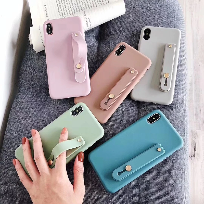 For samsung S8 S9 S10 Note 9 Cute candy color silicone wrist strap bracket soft phone case for iphone X XR XS MAX 6S 7 8 Plus
For samsung S8 S9 S10 Note 9 Cute candy color silicone wrist strap bracket soft phone case for iphone X XR XS MAX 6S 7 8 Plus