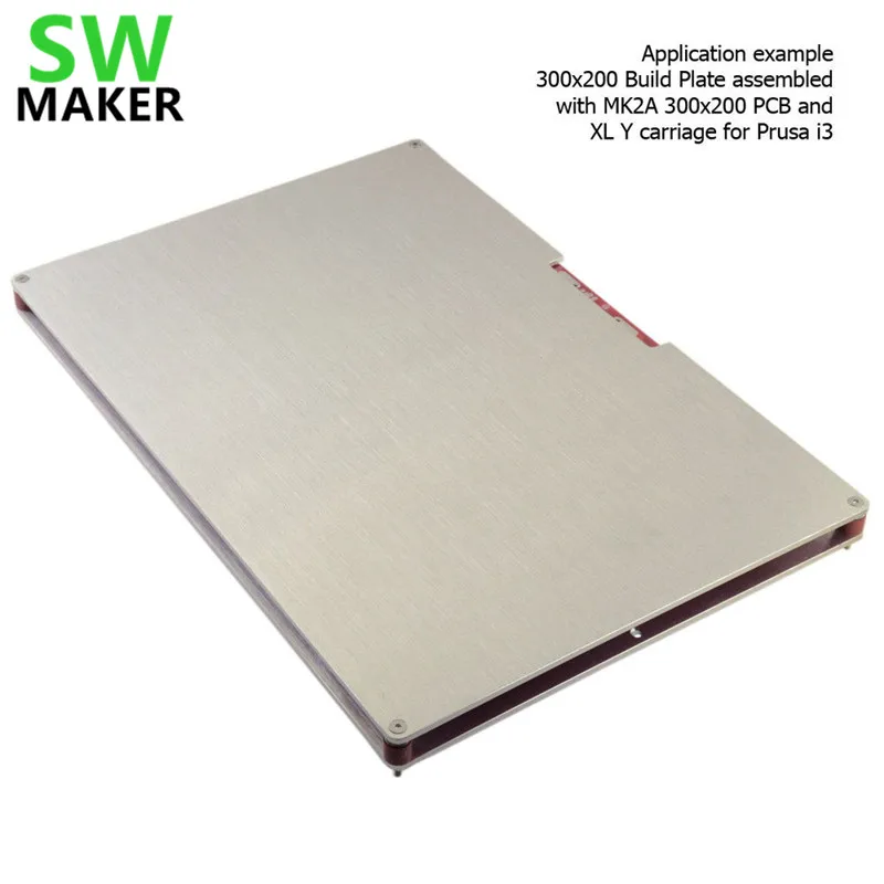 Алюминиевая Подогреваемая платформа SWMAKER 300x200 мм 3D-принтер RepRap Prusa i3 обновленный