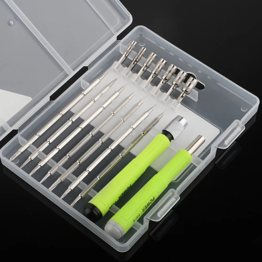 DIYFIX 16 in 1 Precision Magnetic Screwdriver Set Phillips Slotted Pentalobe Y-Tip Torx Hex for PC Tablet Phone Repair Tools Set
DIYFIX 16 in 1 Precision Magnetic Screwdriver Set Phillips Slotted Pentalobe Y-Tip Torx Hex for PC Tablet Phone Repair Tools Set