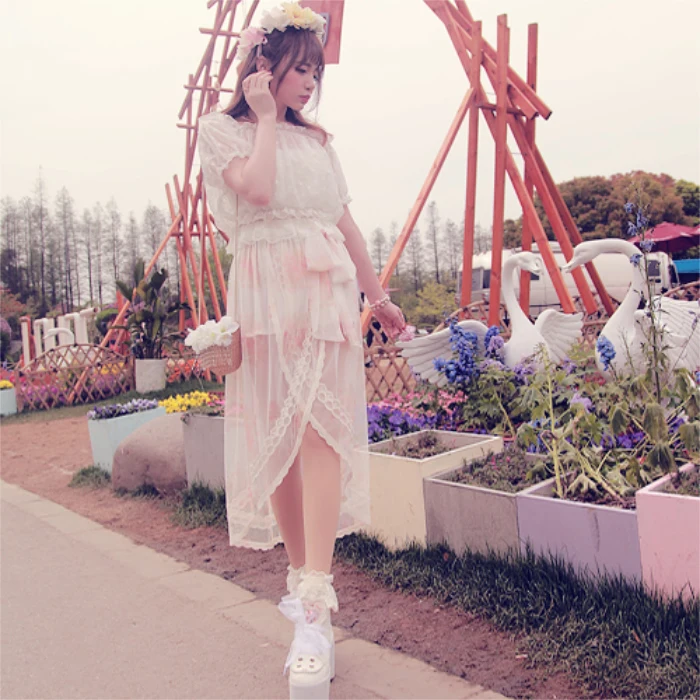Princess sweet lolita long skirt BoBON21 Exclusive design holiday After short before long printing fairy Long skirt B1190
Princess sweet lolita long skirt BoBON21 Exclusive design holiday After short before long printing fairy Long skirt B1190