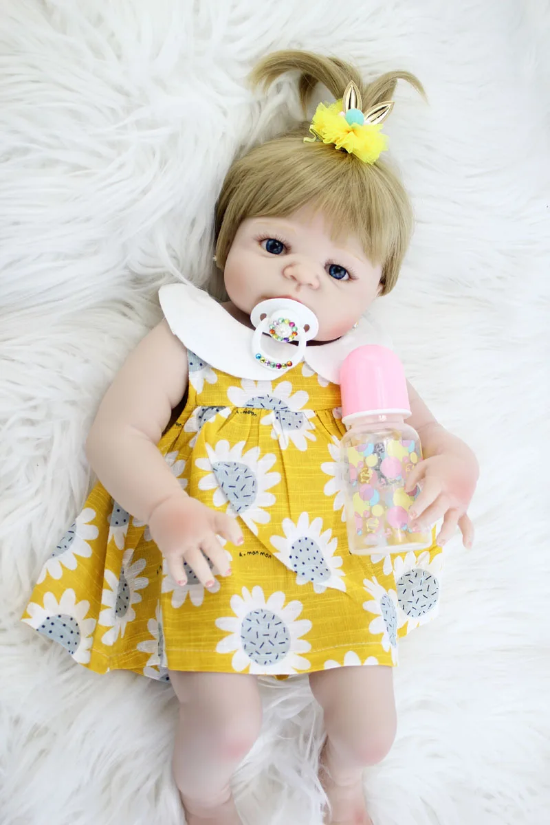 55cm Full Silicone Body Reborn Baby Doll Toy Vinyl Newborn Princess Toddler Babies Girl Bonecas Alive Bebe Child Kids Bathe Toy
55cm Full Silicone Body Reborn Baby Doll Toy Vinyl Newborn Princess Toddler Babies Girl Bonecas Alive Bebe Child Kids Bathe Toy