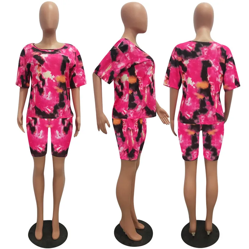 Tie Dye Streetwear Two Piece Outfits Summer Clothes for Women Short Sleeve T-shirt Top and Biker Shorts Tracksuit Matching Sets
Tie Dye Streetwear Two Piece Outfits Summer Clothes for Women Short Sleeve T-shirt Top and Biker Shorts Tracksuit Matching Sets