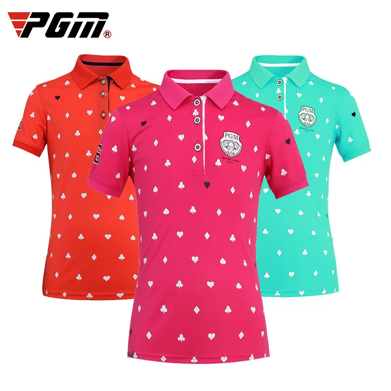 PGM Golf Girls Fashion Clothes T-Shirt XS-XL Child Short Sleeve Sportswear Summer Breath Comfort Fabrics Lass Short Love Shirts
PGM Golf Girls Fashion Clothes T-Shirt XS-XL Child Short Sleeve Sportswear Summer Breath Comfort Fabrics Lass Short Love Shirts
