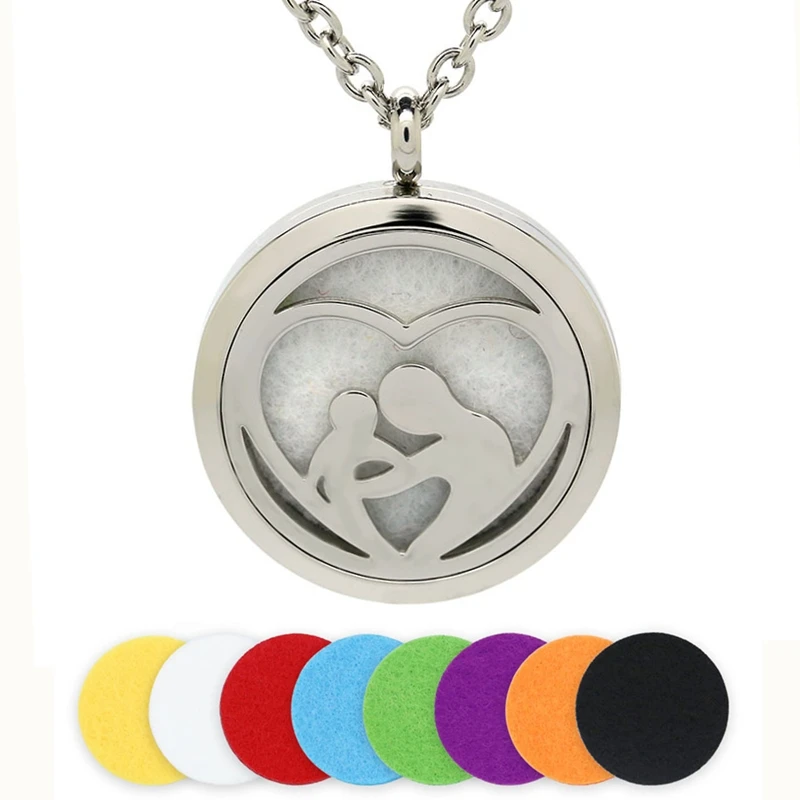 30MM Round Silver Diffuser Necklace Magnetic Stainless Steel Essential Oil Aromatherapy Necklace Locket Pendant for Mothers Day
30MM Round Silver Diffuser Necklace Magnetic Stainless Steel Essential Oil Aromatherapy Necklace Locket Pendant for Mothers Day
