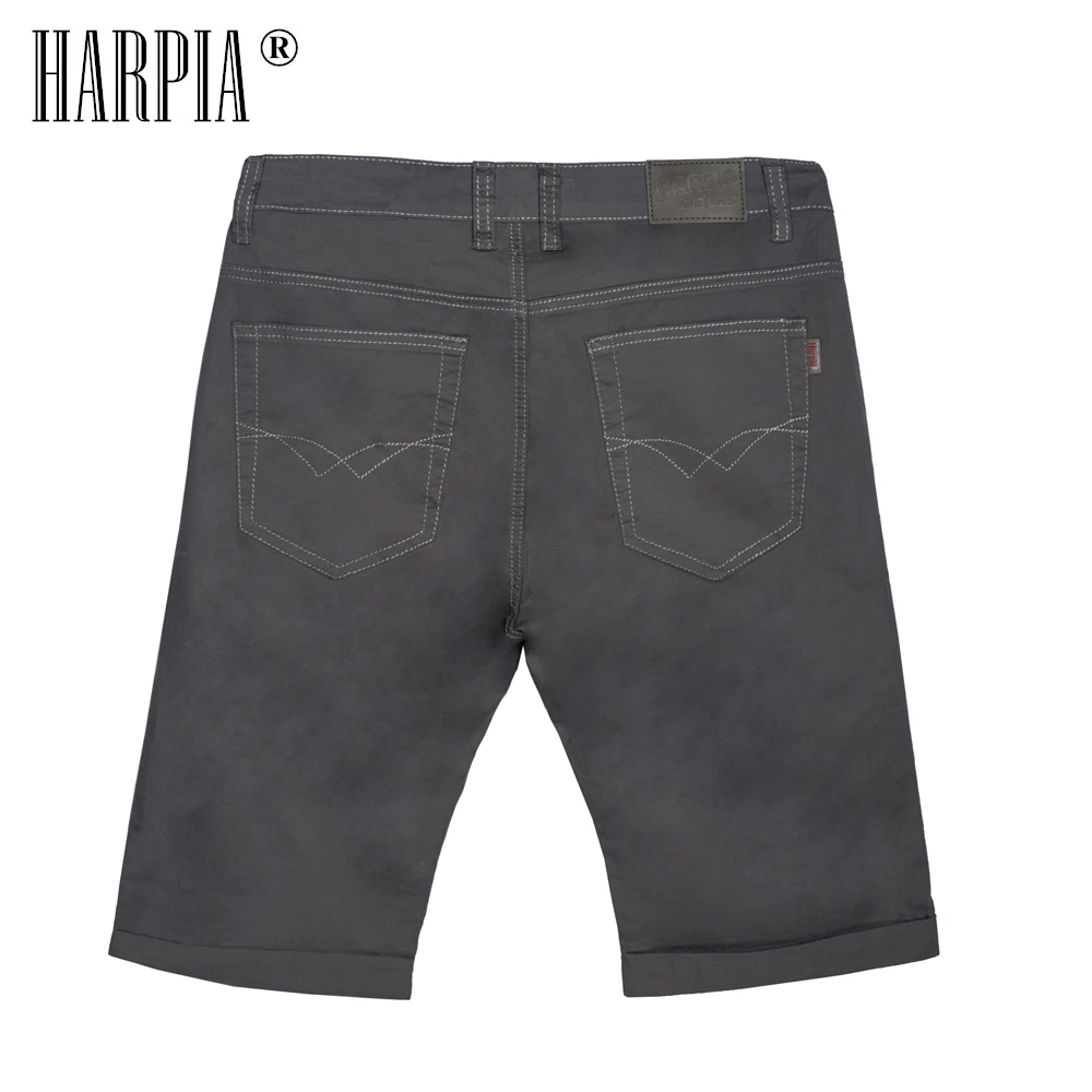 HARPIA Summer Smart Casual Men Shorts Mens Cotton Regular Elastic Bermuda Slim Male Man Plus Size Breeches Short Pants | Мужская одежда