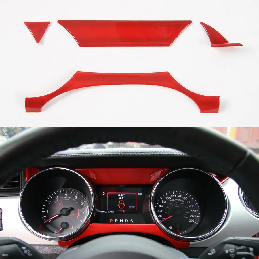 4Pcs/set Car Dashboard Instrument Decoration Strip Trim Styling Cover For Ford Mustang 2015 2016 ABS Auto Accessory
4Pcs/set Car Dashboard Instrument Decoration Strip Trim Styling Cover For Ford Mustang 2015 2016 ABS Auto Accessory