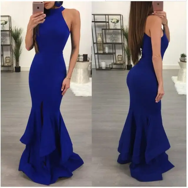 Halter Long Dress Women Elegant Evening Party Maxi Dresses Sexy Lady Blue Black Formal Prom
Halter Long Dress Women Elegant Evening Party Maxi Dresses Sexy Lady Blue Black Formal Prom