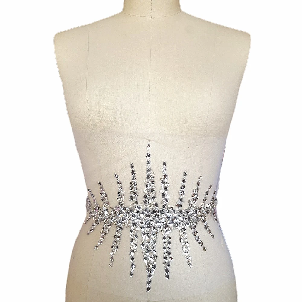 Bi.Dm.W,Silver Beaded Strass Applique and Patch 20x33cm Rhinestone Crystal Trim Sew-On Bridal Dresses Waist Decoration Clothes
Bi.Dm.W,Silver Beaded Strass Applique and Patch 20x33cm Rhinestone Crystal Trim Sew-On Bridal Dresses Waist Decoration Clothes