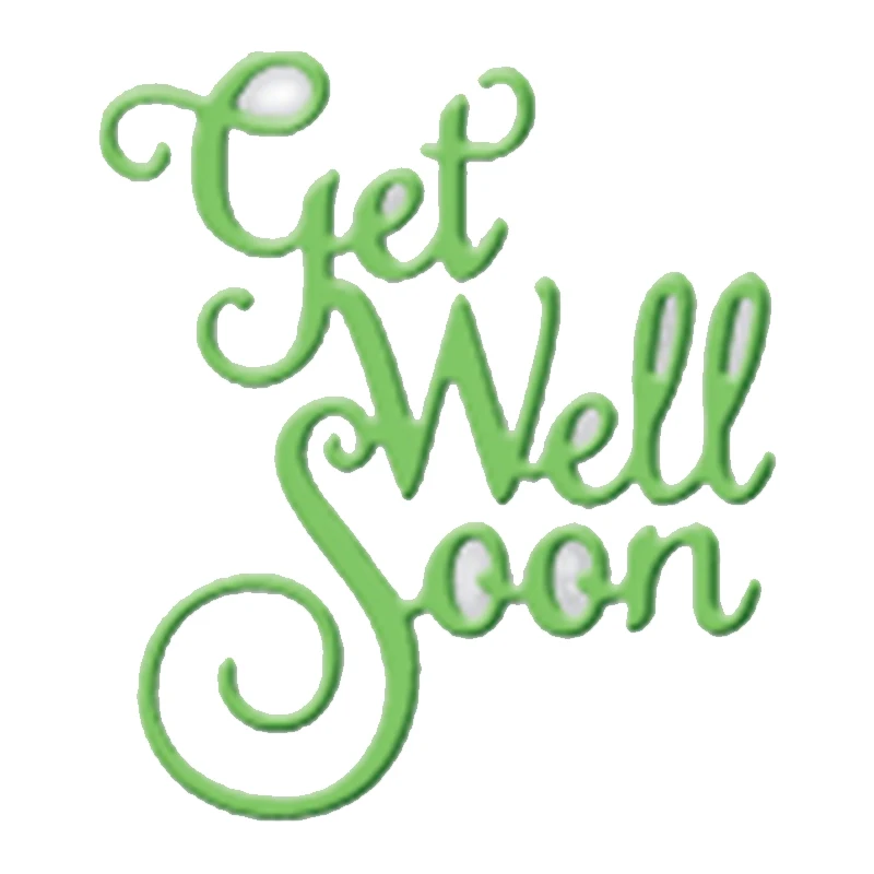 "Get Well Soon" Word Cutting Die Scrapbooking Card Album Photo Making Embossing Craft Embossing Template Handmade Decoration
"Get Well Soon" Word Cutting Die Scrapbooking Card Album Photo Making Embossing Craft Embossing Template Handmade Decoration
