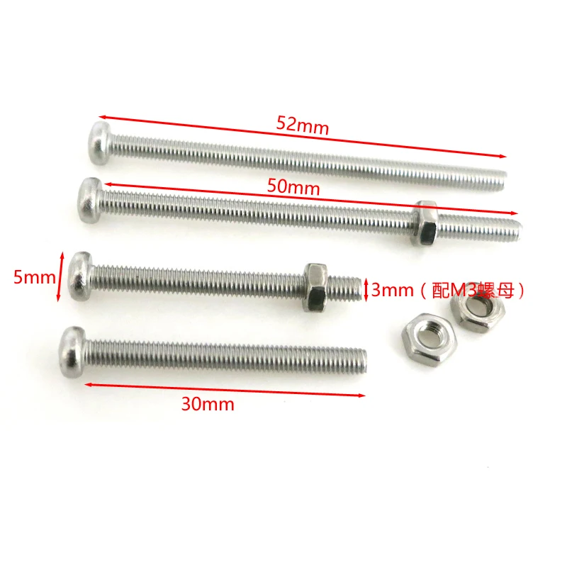17218TW/19 JMT 10Pcs Round Stainless Steel 30mm Screw Bolts + M3 Screw DIY Handmade Model Accessory
17218TW/19 JMT 10Pcs Round Stainless Steel 30mm Screw Bolts + M3 Screw DIY Handmade Model Accessory