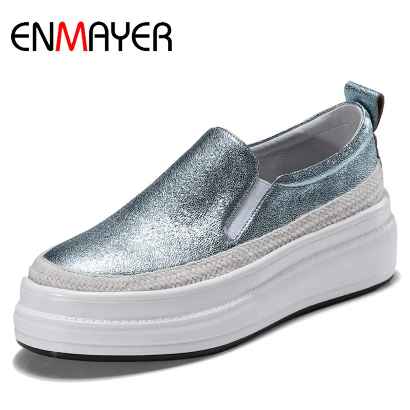 ENMAYER Sheepskin Genuine Leather Shoes Women Flat Platform Shoes Woman Round Toe Casual Shoes Flats Womens
ENMAYER Sheepskin Genuine Leather Shoes Women Flat Platform Shoes Woman Round Toe Casual Shoes Flats Womens