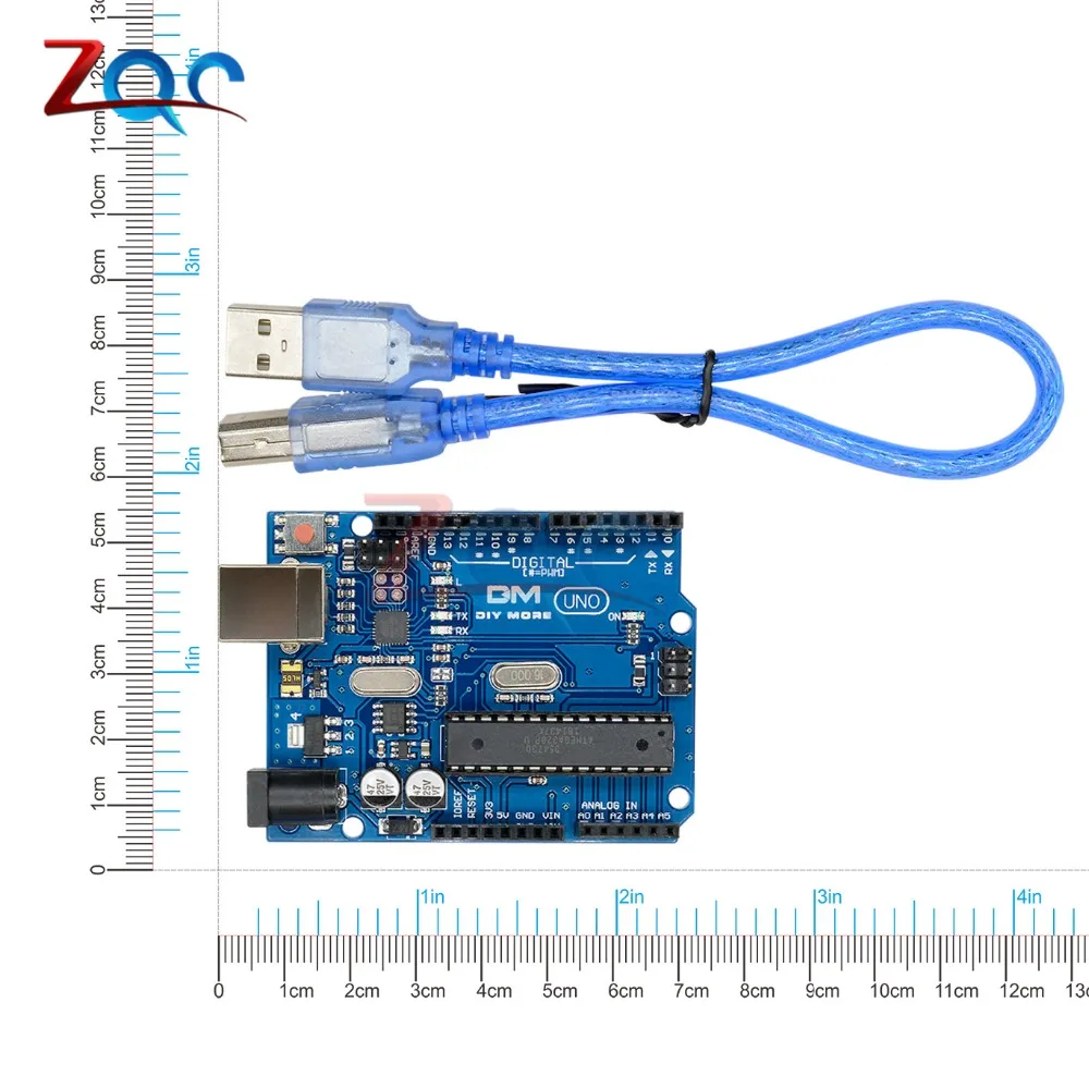 UNO R3 Expansion Module MEGA328P ATMEGA16U2 Microcontroller Development Board for Arduino with Type-B USB Cable
UNO R3 Expansion Module MEGA328P ATMEGA16U2 Microcontroller Development Board for Arduino with Type-B USB Cable