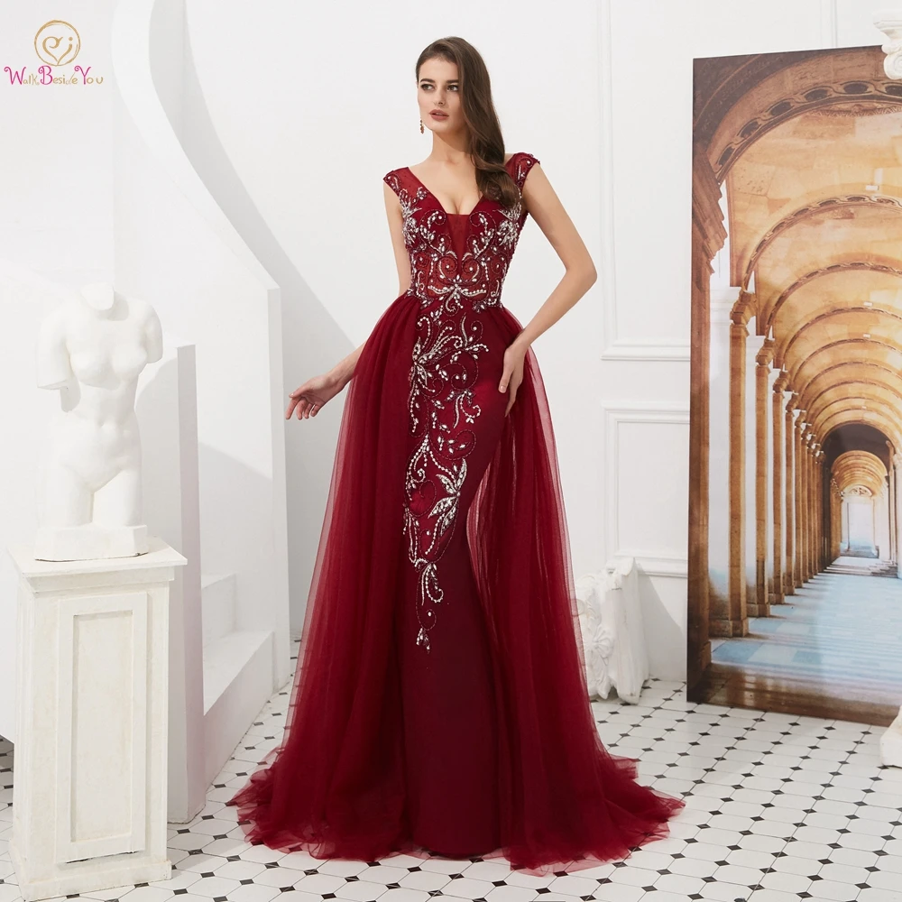 Luxury Mermaid Prom Dresses 2020 Wholesale Wine Red/Gray Sweep Train Sleeveless Beading Crystal Long vestido Prom Gown Evening
Luxury Mermaid Prom Dresses 2020 Wholesale Wine Red/Gray Sweep Train Sleeveless Beading Crystal Long vestido Prom Gown Evening