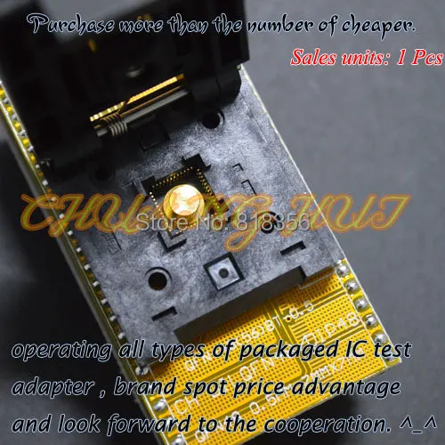 QFN48 to DIP48 Programmer Adapter WSON48 MFL48 DFN48 VDFN48 test socket Pitch=0.5mm Size=7x7mm
QFN48 to DIP48 Programmer Adapter WSON48 MFL48 DFN48 VDFN48 test socket Pitch=0.5mm Size=7x7mm