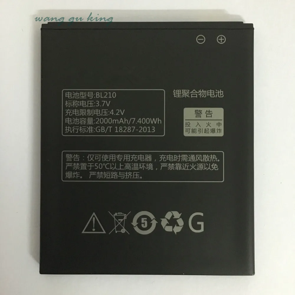 2000 мАч BL210 литий-ионный аккумулятор для телефона Lenovo A536 A606 A656 A658T A750E A766 A770E A828T S650 S820