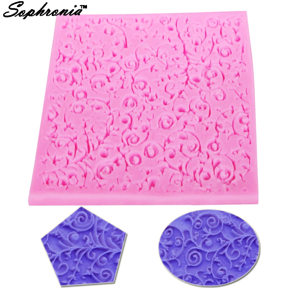 10pcs/set New Design Vines Silicone Mat Lace Mold Embossing pad Fondant Decorating Tools Silicone Bakeware m332,10.2*10.2*0.8cm
10pcs/set New Design Vines Silicone Mat Lace Mold Embossing pad Fondant Decorating Tools Silicone Bakeware m332,10.2*10.2*0.8cm
