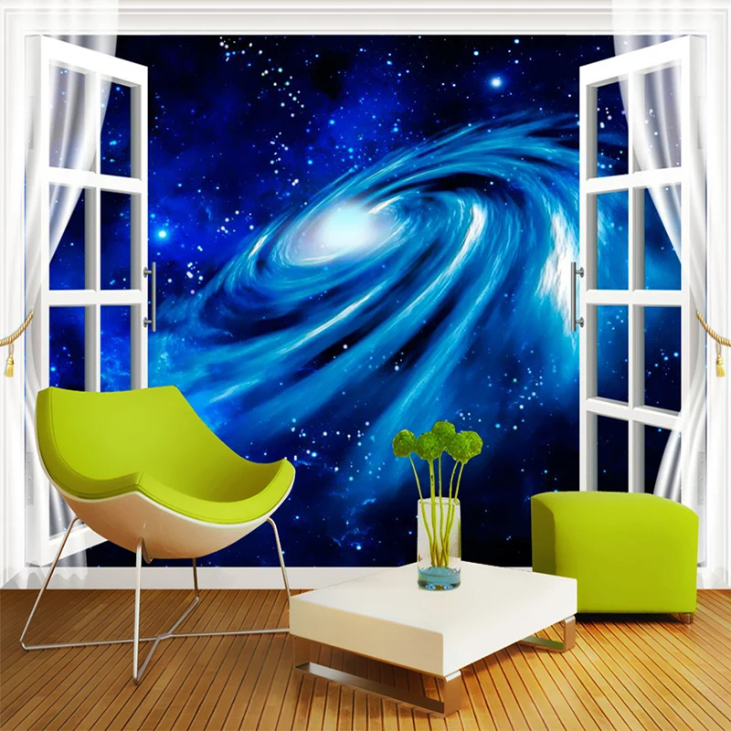 Custom Photo Mural Non-woven Wallpaper Wall 3D Stereo Window Scenery Starry Galaxy Large Murals Wallcovering Papel De Parede 3D
Custom Photo Mural Non-woven Wallpaper Wall 3D Stereo Window Scenery Starry Galaxy Large Murals Wallcovering Papel De Parede 3D