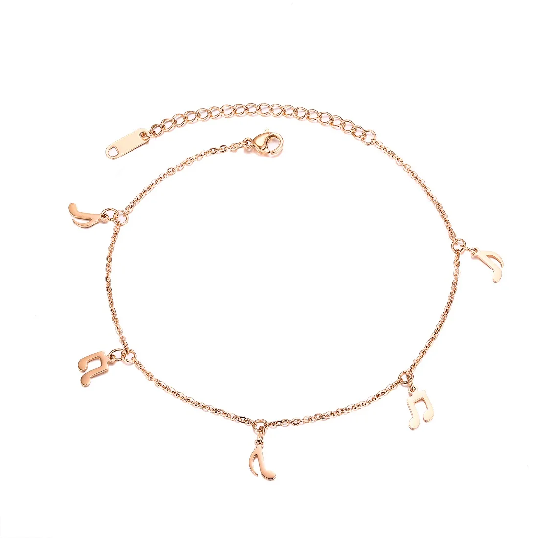 JHSL New Women Anklets Music Sign Charm Rose Gold Color Stainless Steel Fashion Summer Jewelry Girls Foot Ankle Bracelets
JHSL New Women Anklets Music Sign Charm Rose Gold Color Stainless Steel Fashion Summer Jewelry Girls Foot Ankle Bracelets
