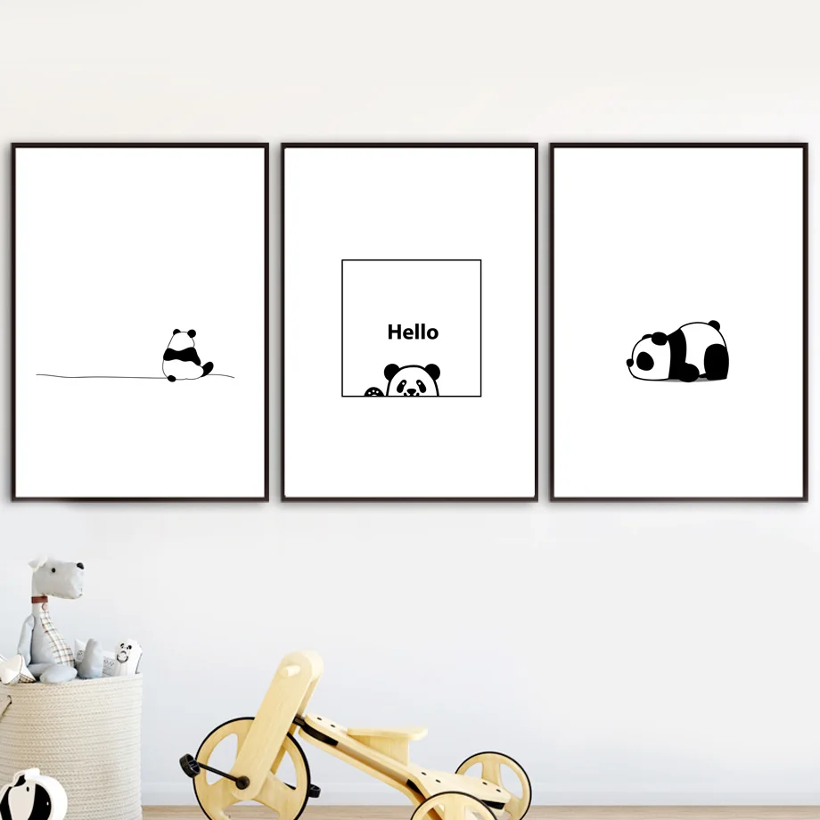 Cartoon Cute Panda Wall Art Canvas Painting Nordic Posters And Prints Black White Animals Wall Pictures For Kids Room Wall Decor
Cartoon Cute Panda Wall Art Canvas Painting Nordic Posters And Prints Black White Animals Wall Pictures For Kids Room Wall Decor