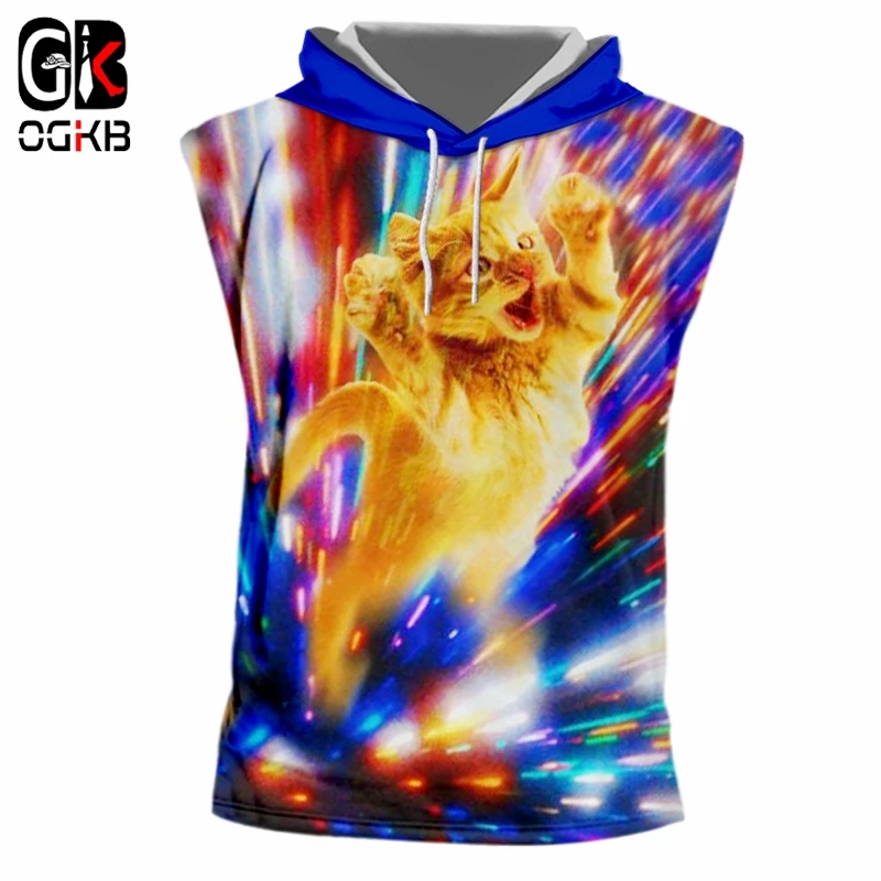 OGKB Sleeveless Hooded Tank Top Man O-neck 3D Printed Starry sky cat Oversized Clothing Unisex Spring
OGKB Sleeveless Hooded Tank Top Man O-neck 3D Printed Starry sky cat Oversized Clothing Unisex Spring