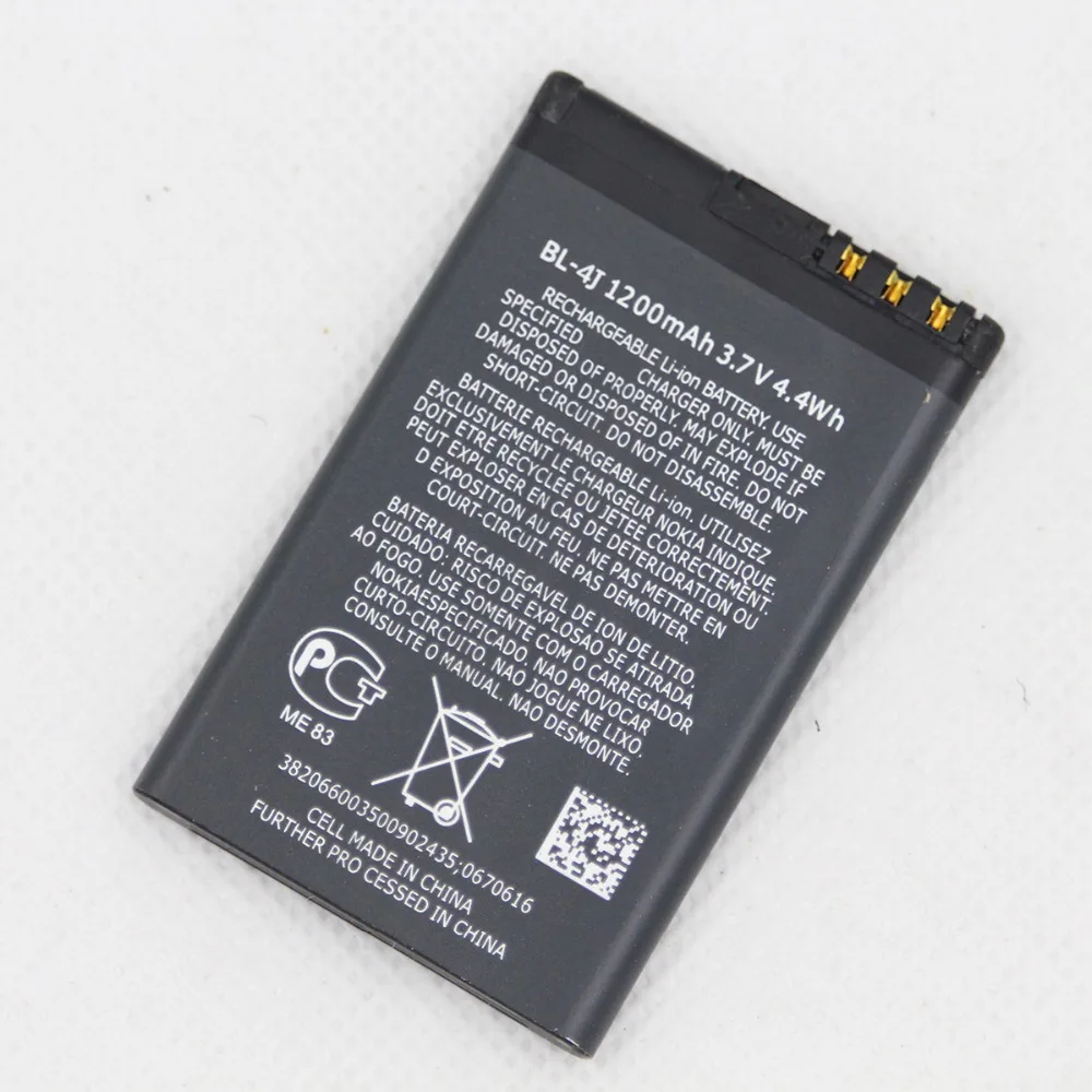 ISUNOO 20pcs/lot Replacement Phone battery BL-4J for Nokia c6 C6-00 Lumia 620 BL 4J internal battery 1200mAh
ISUNOO 20pcs/lot Replacement Phone battery BL-4J for Nokia c6 C6-00 Lumia 620 BL 4J internal battery 1200mAh
