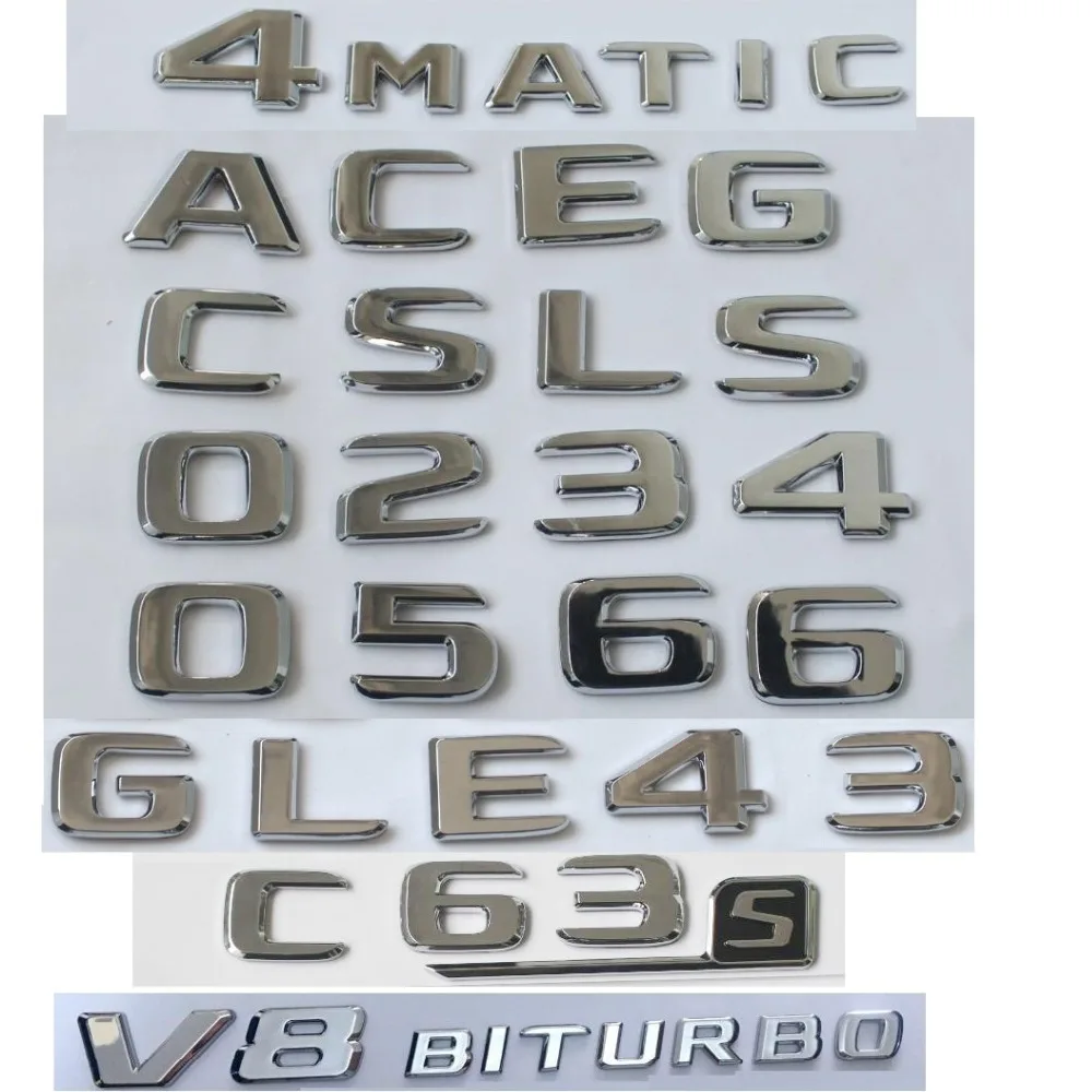 For Mercedes Benz AMG W177 W205 W222 W166 X166 X253 W213 W212 X218 C218 C117 Chrome Trunk Letters Number Badge Emblems
For Mercedes Benz AMG W177 W205 W222 W166 X166 X253 W213 W212 X218 C218 C117 Chrome Trunk Letters Number Badge Emblems
