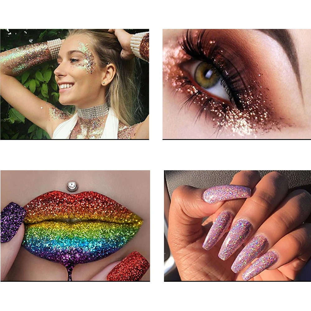 Makeup Laser Paillette Eye Beauty Fashion Glitter Sequins Eyeshadow Shiny Decoration Flakes Super Shiny Lips Make Up Decoration
Makeup Laser Paillette Eye Beauty Fashion Glitter Sequins Eyeshadow Shiny Decoration Flakes Super Shiny Lips Make Up Decoration