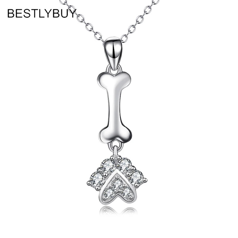 BESTLYBUY 925 Sterling Silver Dog Paw Bone Pendants & Necklaces For Women Silver Pendant Chain Fashion Jewelry Gifts
BESTLYBUY 925 Sterling Silver Dog Paw Bone Pendants & Necklaces For Women Silver Pendant Chain Fashion Jewelry Gifts