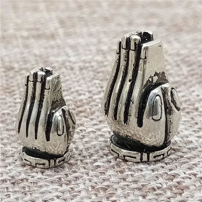 925 Sterling Silver Buddha Pray Praying Hand Bead 3D for Buddhism Bracelet Necklace
925 Sterling Silver Buddha Pray Praying Hand Bead 3D for Buddhism Bracelet Necklace