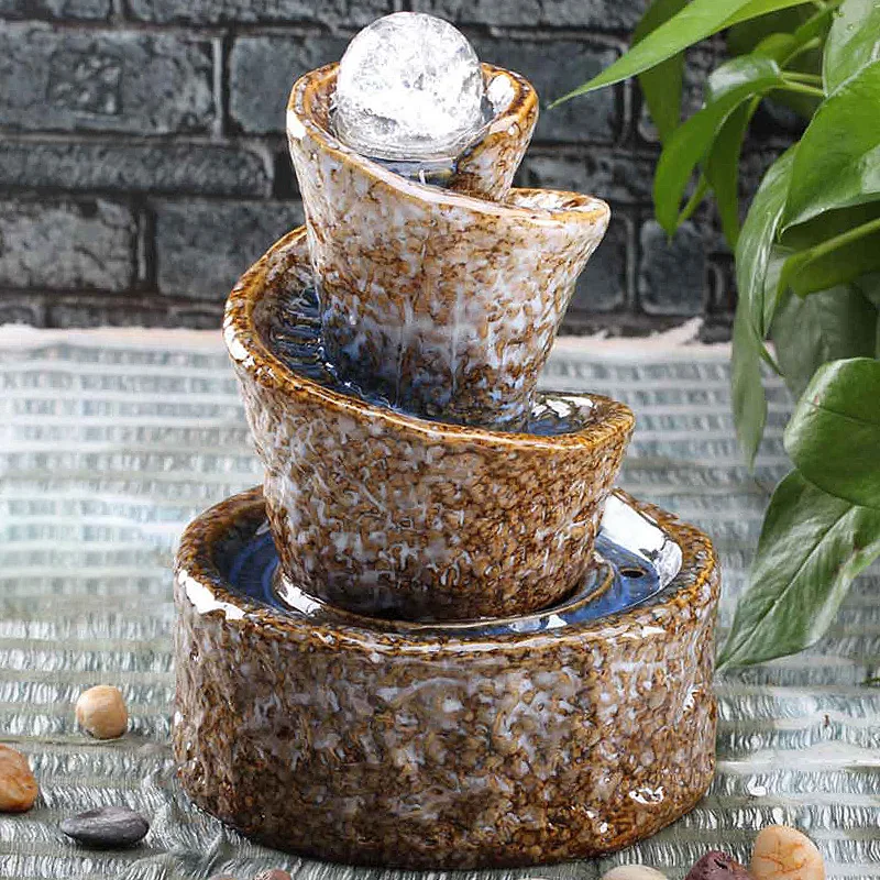 110/220V Creative Rotate Crystal Ball Ceramic Water Fountain Air Humidifier Lucky Home Decor Office Desktop Feng Shui Ornaments
110/220V Creative Rotate Crystal Ball Ceramic Water Fountain Air Humidifier Lucky Home Decor Office Desktop Feng Shui Ornaments