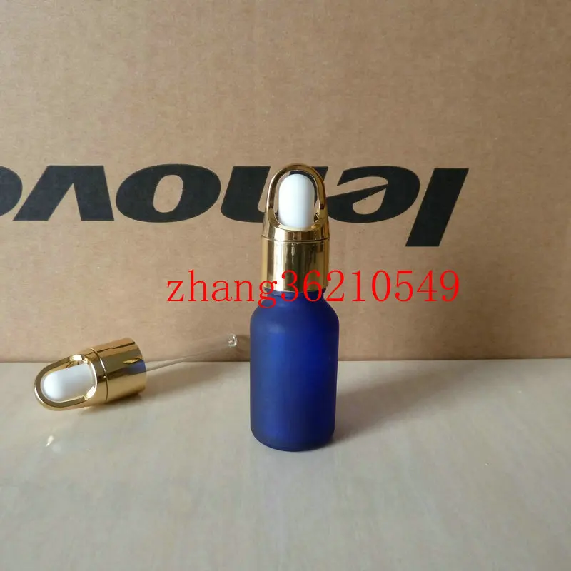 15ml blue frosted Glass Essential Oil Bottle With aluminum basket shiny gold dropper cap.Oil vial, Essential Oil pack
15ml blue frosted Glass Essential Oil Bottle With aluminum basket shiny gold dropper cap.Oil vial, Essential Oil pack