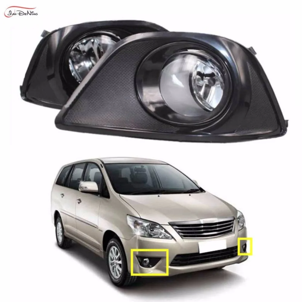 JanDeNing Автомобильные противотуманные фары для Toyota Innova 2012 Прозрачный передний