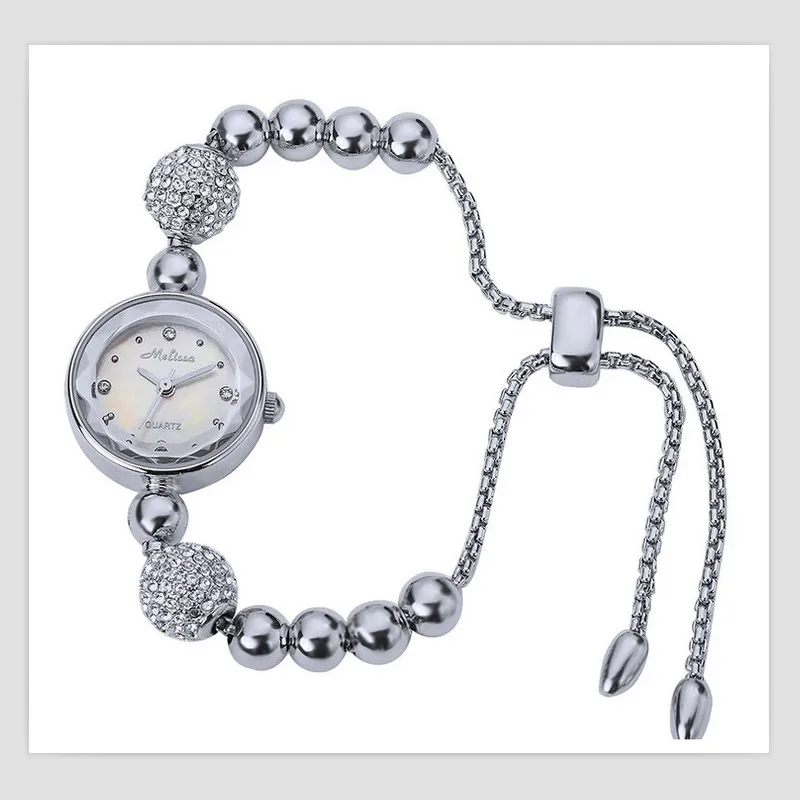 Melissa Brand Women Luxury Jewelry Watches Cute Beading Infinity Bracelet Watch Crystal Ball Fine Wristwatch Quartz Montre Femme
Melissa Brand Women Luxury Jewelry Watches Cute Beading Infinity Bracelet Watch Crystal Ball Fine Wristwatch Quartz Montre Femme